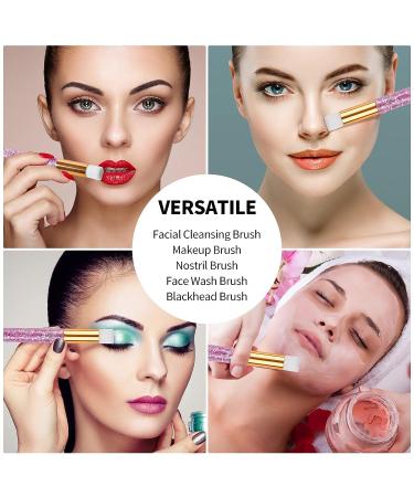 TUZAZO 40 Pieces Pink Lash Shampoo Brushes Set - Crystal Eyelash Extension Cleanser Brushes with Travel Tubes - Facial Cleansing Brush Set - Buy Online on GoSupps.com