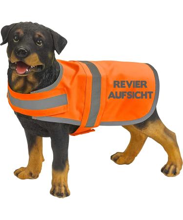 Reflective Warning Vest for Dogs | Revier Supervision Safety Vest | Signal Vest for Hunting Dogs - Orange District Supervision Accessories - Buy Online on GoSupps.com