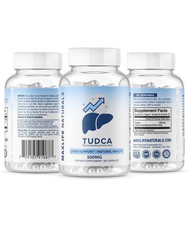 Tudca Liver Support Supplement - 500mg, 60 Servings - Aid Liver Detox Cleanse & Rescue - Bile Salt for Liver Cleanse - Tauroursodeoxycholic Acid - Buy Online on GoSupps.com