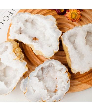 Natural Crystal Rough Natural White Agate Quartz Geode Slice Crystal Cluster Gemstone Collectible Specimen Reiki Crystal for Crystal Home Decoration 130-200g (Size : 130-200g) - Buy Online on GoSupps.com