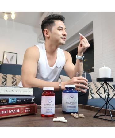 Relumins Glutathione & Resveratrol Bundle Advanced Glutathione with Rose HIPS (60 Capsules) & High-Potency Resveratrol with Grape Seed & Red Wine Extract (120 Capsules) for Skin and Immune Health - Buy Online on GoSupps.com