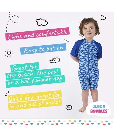 Juicy Bumbles Baby Swimsuit - One Piece Toddler Swimming Costume (6 Months - 5 Years) - Fish Design - Buy Online on GoSupps.com