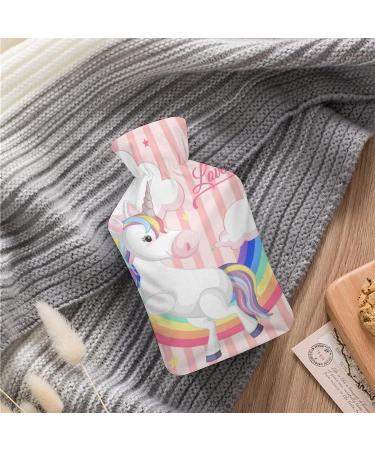 Unicorn Rainbow Hot Water Bottle | Plush Bed Hand Warmer for Adults & Children - 26.5x15.3cm - Buy Online on GoSupps.com