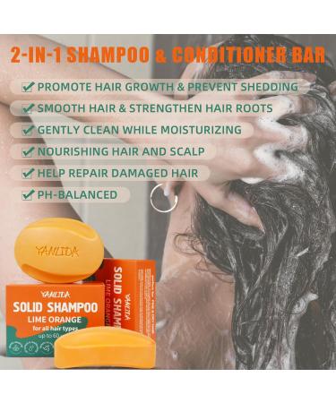 Solid Shampoo Conditioner Bar 2-In-1 | pH Balanced Vegan Citrus Shampoo for Dry Itchy Oily Scalp | Cruelty-Free Hair Care (Pack of 2 - Buy Online on GoSupps.com
