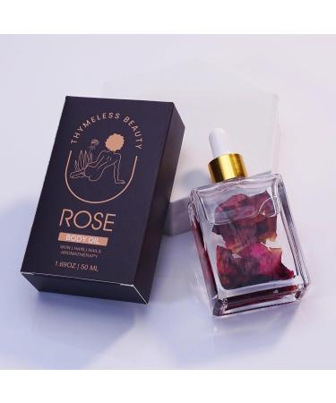 Luxurious Rose Body Oil with Real Rose Petals Lightweight Moisturizing Long-Lasting Floral Scent Premium Ros Oil for Face Body Hair Nails & Aromatherapy Natural Perfume Oil 1.69 Fl Oz - Buy Online on GoSupps.com