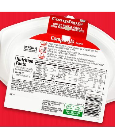 Hormel Compleats Roast Beef and Mashed Potatoes with Gravy 9oz - Convenient and Delicious Meal Option - Buy Online on GoSupps.com