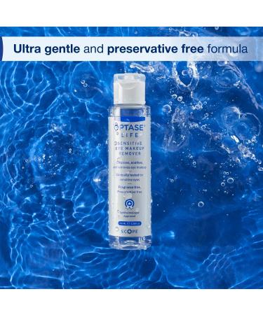 Optase Life Sensitive Eye Makeup Remover - Gentle Ionized Cleanser a Step Up from Micellar Water - Preservative Free - Ophthalmologist Approved - 100ml - Buy Online on GoSupps.com