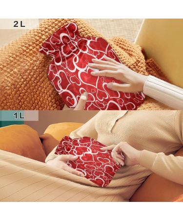 Valentine's Day Hearty Heat Bottle - 1L Hot Water Bag for Pain Relief Foot & Bed Warmer Hot/Cold Compress - Buy Online on GoSupps.com
