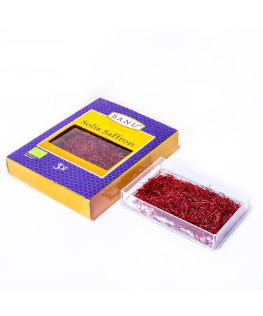 Organic Saffron Threads - Solis Saffron Grade A all Red pure saffron threads by Banu - 1 Gram (0.035 Ounce) 1.0 Grams - Buy Online on GoSupps.com