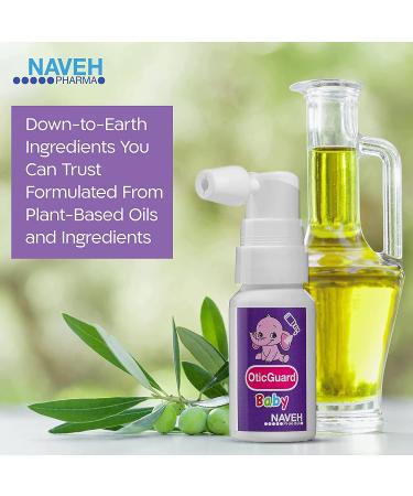 NAVEH PHARMA Otic Guard Baby - Herbal-Oil Blend Spray for Ear Infections & Pain in Babies - Ear Wax Removal & Softener for Clogged Ears - Swimmer's Ear Relief (0.5 Fl Oz) - Buy Online on GoSupps.com