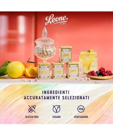 Leone depuis 1857 Petite Bo te en m tal Pastilles Leone Assorties Rafra chissantes - Bonbons Assortis Sans Gluten et V gans - 4 Petites Bo tes en m tal de 30g (4 x 30g) - Buy Online on GoSupps.com