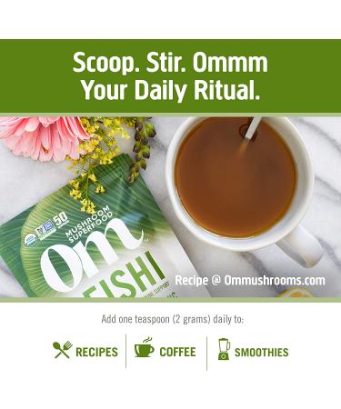 Om Mushroom Superfood Reishi Powder - Organic Adaptogen for Stress & Immune Support - 3.5oz (50 Servings) - Buy Online on GoSupps.com