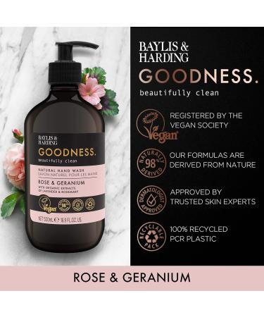 Baylis & Harding Goodness Rose & Geranium Toiletries Bundle - 9 Bottles, Vegan Friendly Hand Wash, Body Wash & Bath Soak - Buy Online on GoSupps.com