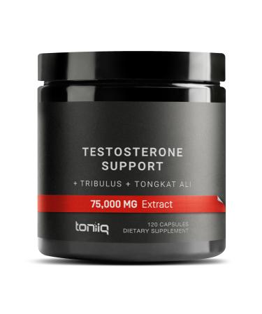 Elite T Formula: 75 000mg Power Capsules - Enhanced with Tribulus (95% Saponins) 200:1 Tongkat Ali 30:1 Fadogia 25% Withanolides Ashwagandha - Zinc Boron Copper - 120 Caps 60 Servings 120 Count (Pack of 1)