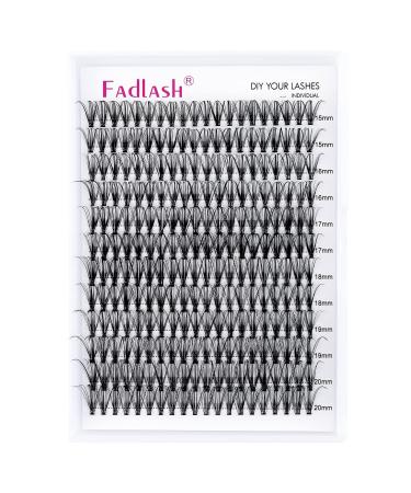 Eyelashes Individual Cluster 20D 0.07 C Curl | 15-20mm Artificial Eyelash Extensions for Beginners - DH-20D-07-C - Buy Online on GoSupps.com