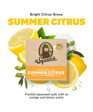 Dr. Squatch All Natural Men's Bar Soap Variety Pack - 5 Bars (Summer Citrus, Cool Aloe, Gold Moss, Bay Rum, Pine Tar) - Buy Online on GoSupps.com