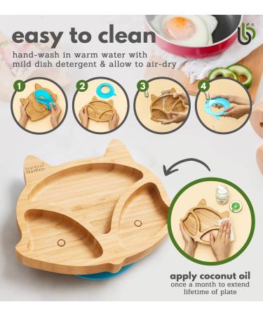 Bamboo Fox Baby Suction Plate | Secure Suction for Easy Feeding and Weaning | Ideal for Babies 6 Months and Up - Buy Online on GoSupps.com