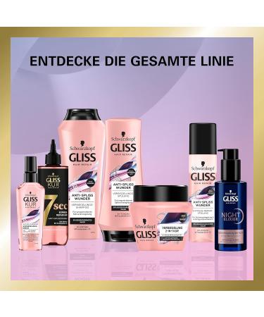 Gliss Night Elixir Miracle Anti-Split Ends (100 ml) Hair Serum Hair Serum to Seal Split Ends While Sleeping Hair Care Repairs Hair Long-Lastingly - Buy Online on GoSupps.com