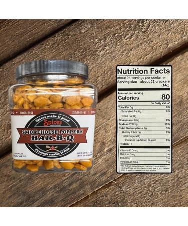 Smokehouse Crackers Poppers BBQ - 12 oz Jar | Gourmet Snack for International Shipping - Buy Online on GoSupps.com