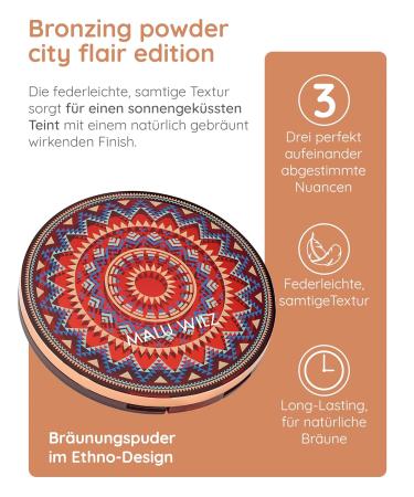 Malu Wilz Bronzing Powder City Flair Edition 20g | Feather-Light Bronzer with 3 Color Nuances for Flawless Makeup - Buy Online on GoSupps.com