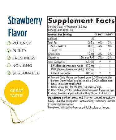 Nordic Naturals Children's DHA Strawberry 530 mg | Ages 1-6 | 4 fl oz - Buy Online on GoSupps.com