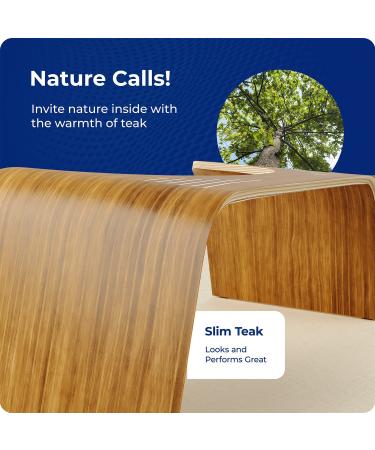 Squatty Potty Slim Teak Finish Toilet Stool - 7 Height Brown - Buy Online on GoSupps.com