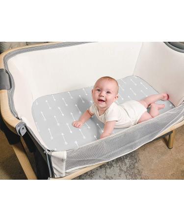 Premium 100% Jersey Knit Cotton Bassinet Fitted Sheets 4 Pack - For Standard Size Oval or Halo Bassinet Pads - Gender Neutral Bassinet Bedding - Buy Online on GoSupps.com
