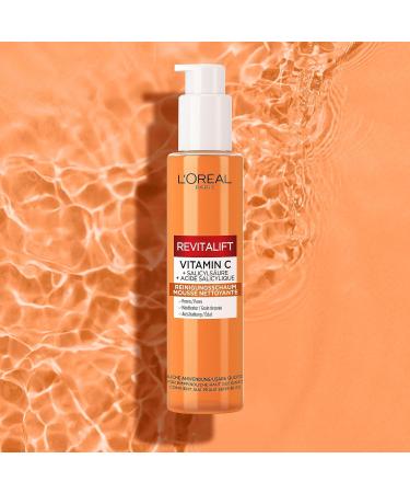 L'Or al Paris Revitalift Clinical Vitamin C Cleansing Foam | Salicylic Acid for Fresh Skin | Visible Results for All Skin Types | 150ml - Buy Online on GoSupps.com