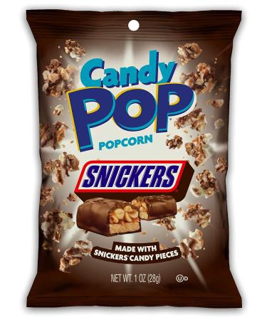 Snack Pop Candy Coated Popcorn Variety Pack with Real Candy Pieces & Chocolate Drizzle - Snickers, Twix, M&M Minis - 16 Count - Buy Online on GoSupps.com