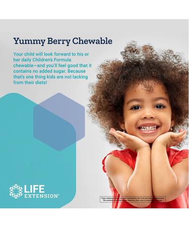 Life Extension Children's Formula - Natural Berry Flavor Chewable Tablets, 120 Count - Buy Online on GoSupps.com