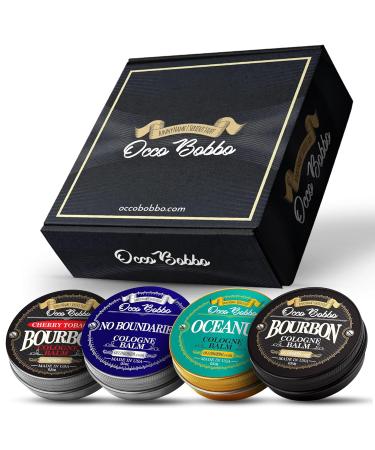 Occo Bobbo Solid Cologne for Men Samples Set - Men's Cologne Gift Set - Travel Size Cologne for Men (4) .5 oz tins - Buy Online on GoSupps.com