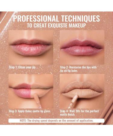 Oulac Sahara Kiss Liquid Matte Lipstick - Fuchsia with Metallic Shimmer | Long-Lasting Vegan Gluten-Free | 4.5ml MS01 - Buy Online on GoSupps.com