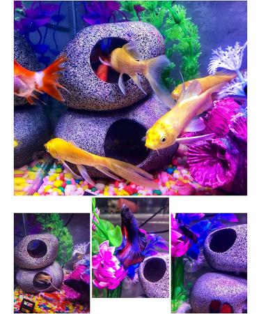 Stackable Aquarium Rock Caves - Ideal Hideaway for Shrimp, Cichlid, and Territorial Fish - Natural Decor for Breeding and Spawning (2 Pieces) - Buy Online on GoSupps.com