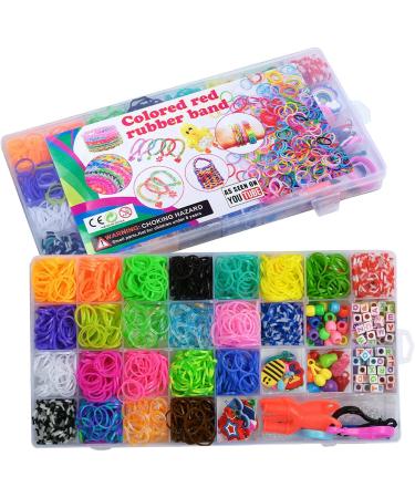 Xtieksh Rubber Band Bracelet Kit - Loom Bracelet Making Set for Kids with Refill Bands - Girls Birthday Gifts - Buy Online on GoSupps.com