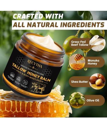 Beef Tallow for Skin Tallow and Honey Balm 100% Organic Grass-Fed Beef Tallow Face Moisturizer with Raw Honey & Jojoba Oil Whipped Tallow Balm for Face Body Deep Nourish Soothe Dry Sensitive Skin - Buy Online on GoSupps.com