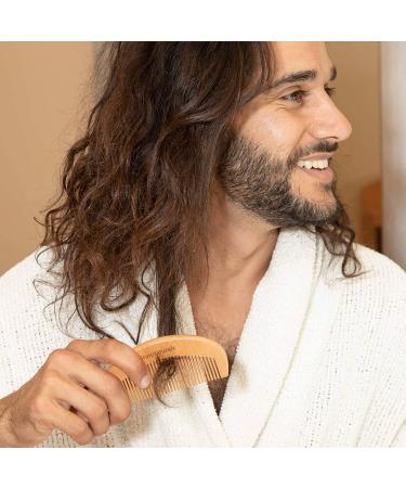 GranNaturals Wooden Comb for Detangling & Styling - Small Pocket Sized Fine Tooth Natural Wood Comb for Women - Ideal for Wet or Dry Curly, Thin, Thick, Wavy, or Straight Hair - 1 Count - Buy Online on GoSupps.com