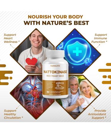 NATTOKINASE 11-in-1 Formula - with Red Yeast Rice Coenzyme Q-10 Quercetin Milk Thistle Resveratrol - Non-GMO Gluten-Free Soy-Free 150 count (pack of 1) - Buy Online on GoSupps.com