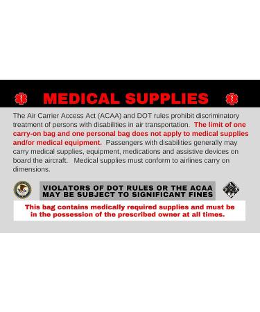 Insulin Diabetic Supplies Medical Alert Luggage Tags - DOT & ACAA Regulated (Qty 2) - Buy Online on GoSupps.com