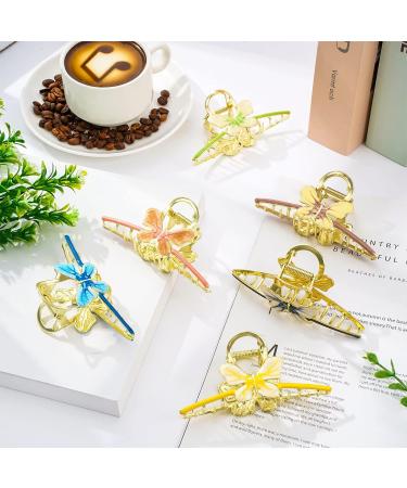Whaline 6Pcs Large Butterfly Hair Claw Clips - Colorful Non-Slip Hair Claws for Women Girls - Strong Spring Hair Clips for Long Thick Thin Curly Hair - Buy Online on GoSupps.com