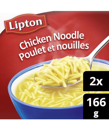 Lipton Dry Soup Mix for a quick classic noodle soup Chicken Noodle low fat and no artificial flavours or colours 166 g Pack of 2 166 g (Pack of 1) - Buy Online on GoSupps.com