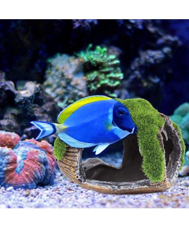 Shop Aquarium Decoration - Realistic Moos Deko Resin Cave Ornament for Fish & Shrimp | 3.34 x 2.55 x 2.75 inches - B-green - Buy Online on GoSupps.com