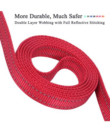Vivaglory Traffic Handle Dog Leash - Reflective Padded Metal Hook 1.5m Red - Ideal for Training & Control - Buy Online on GoSupps.com