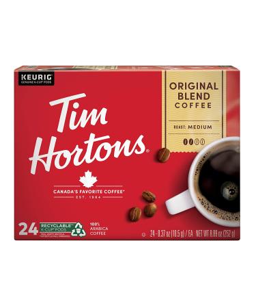 Tim Hortons Original Blend Medium Roast Coffee K-Cup Pods - 24ct Pack | Keurig Compatible - Buy Online on GoSupps.com