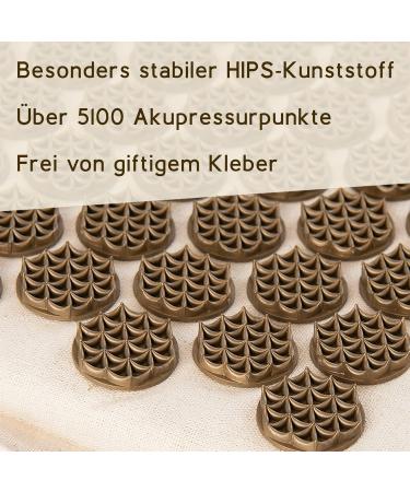 Artzt Vitality Acupressure Mat & Pillow | Natural Massage Mat for Back Neck Head & Feet Relaxation | Wellness at Home - Beige One Size - Buy Online on GoSupps.com