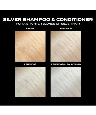 Bleach London Silver Shampoo and Conditioner Set - 250ml | Vegan & Cruelty-Free | High Pigmented Ashy Silver Rinse | Colour-Protecting Toning Formula - Buy Online on GoSupps.com