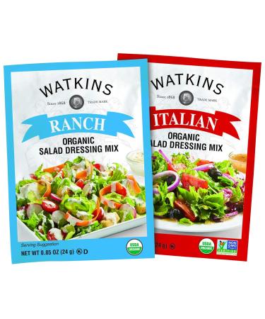 Organic Watkins Italian Salad Dressing Mix 0.85 oz (12-Pack) - Authentic Flavor in Convenient Packets - Buy Online on GoSupps.com