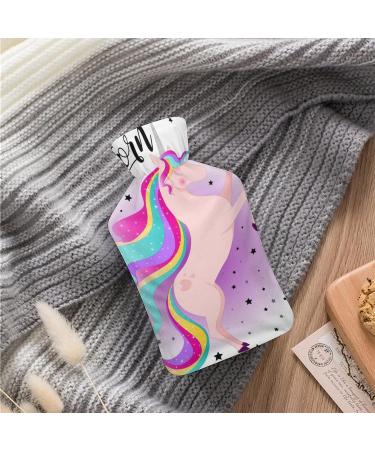 Hot Water Bottle with Lid - Unicorn Rubber Hot Water Bag for Pain Relief Cramps & Foot Warmer - Hot & Cold Therapy - Buy Online on GoSupps.com
