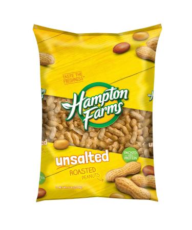 Hampton Farms Unsalted Roasted In-Shell Peanuts, 5 lbs. (pack of 2) - SET OF 4