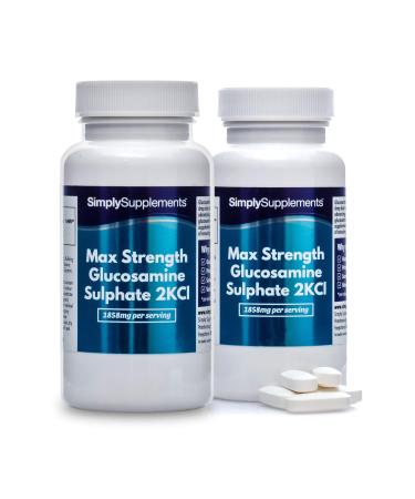 Maximum Strength Glucosamine Sulphate 2KCl | 1858mg Per Serving | 2 x 180 Tablet Bottles 360 Tablets Total | Manufactured in The UK 360 Count (Pack of 1) - Buy Online on GoSupps.com