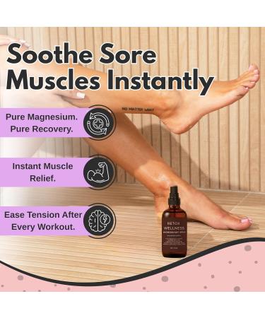 Retox Wellness Magnesium Mist Unscented| Pure Magnesium Oil Spray for Calming Nighttime Routine| Body & Foot Spray Refreshes Tired Skin| Light non-greasy formula| Ideal for Sensitive Skin 4oz - Buy Online on GoSupps.com